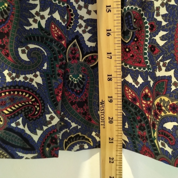 70's True Vintage Paisley Pencil Skirt Koret Piccolo Canadian Union Made (ILGWU) - Picture 6 of 16